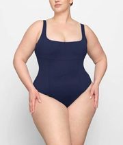 Sculpting swim tank one piece in Midnight