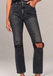 Abercrombie & Fitch Abercrombie Ankle Straight Ultra High Rise Jeans