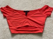 Forever 21 Orange Crop Top