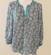 Worthington floral mosaic blouse size 1x