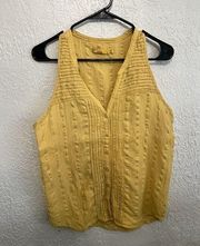 prAna Nieves Tank Top Shirt Soft Mustard Organic Cotton Relaxed