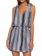 Becca Rio Bueno Crochet V-Neck Dress Swim Cover Up S/P