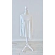 DONNA KARAN Crew Neck Long Sleeve Asymmetrical Top Size medium