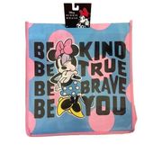 Disney Minnie Mouse Be Kind, Be True, Be Brave, Be You Pink Blue Reusable Tote