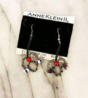 Anne Klein Earrings Multicolor Beaded Preppy Boho