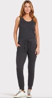 Sundry Jumpsuit in Grey Drawstring Waist Sleeveless S