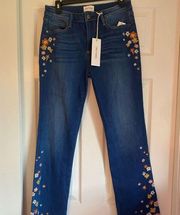 NWT Driftwood Kelly Bootcut Embroidered Jean In Indigo Size 29 or size 8