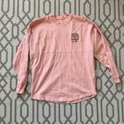 land Resort Peach Spirit Jersey Long Sleeve Rose Gold Spell-out Medium