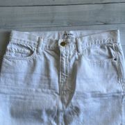 FRAME White Denim Mini Skirt Size 26