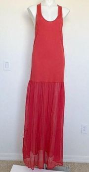 𝅺blu Planet By PLANET BLUE MODAL RED MAXI tank top DRESS