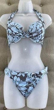 Tommy Bahama  Blue Grey 2pc Bikini Swimsuit M 34D