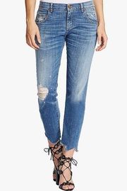 William Rast Jeans Womens Best Friend Raw Hem Blue Jeans