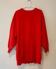 x Gigi Hadid Oversized Cutout Sweat Dress in Red, S