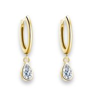 CZ Teardrop Shape Dangle Drop Earrings for Women  for