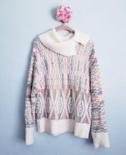 Anthropologie Sleeping On Snow Chalet Jacquard Sweater
