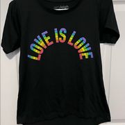 Jerry leigh black love is love shirt in medium