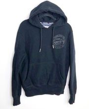 SUPER dry black hooded sweatshirt