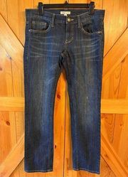 CAbi The Straight Leg Denim Jeans, size 6 Blue Dark Wash (3010)
