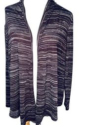 Daisy Fuentes Space Dye Wine Open Cardigan