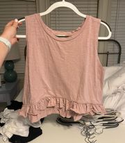 STORY Pink Ruffle Tank Top