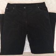 corduroy black straight leg women's pants size 14