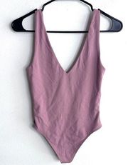 Babaton Small Pink Contour V-Neck Bodysuit