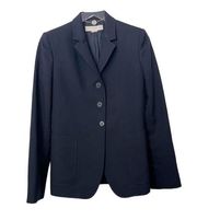 STELLA MCCARTNEY Three Button Wool Blazer in Navy Blue