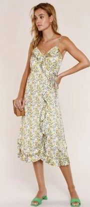 Peyton Floral Midi Dress in Meadow NWT