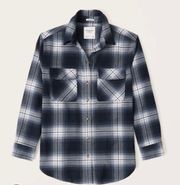 Abercrombie & Fitch Flannel Size M Black And White Striped