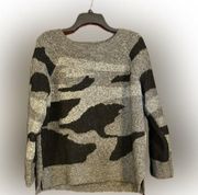 Curve 2X Camo Grey Crewneck Sweater