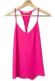 Caramela Hot Pink Twist Racerback Tank Top S