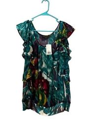 NWT Twenty One MultiColored Sheer Blouse Size Large