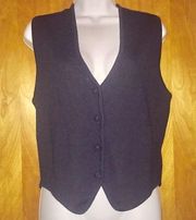 Navy Blue Charter Club 100% Wool Vest Size Small