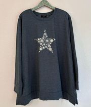 Lane Bryant | Star snowflake sweatshirt plus size cozy loungewear