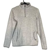 Thread & Supply Gray 1/4 Zip Long Sleeve Pullover Sweatshirt Women Sz M