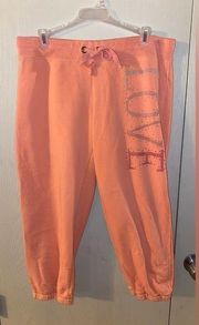 Aeropostale capri jogger rhinestone sweatpants - size large