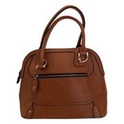 LONDON FOG Purse  Top Handle Satchel Caramel Brown