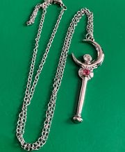 Boutique Silver Wand Sailor Moon Necklace