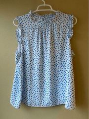 Lilly Pulitzer Cambria Top in Zanzibar Blue and Lilly's Dot Inverse Size Medium