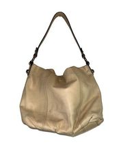 Mia Battina Women's Genuine Leather Cream Bag