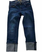 Kut from the Kloth Jeans Womens 4 Cropped Capri Cuffed Low Rise