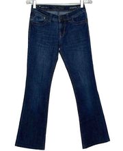 DL1961 Jeans Womens 2 26 Jennifer Boot Cut Dark Wash Low Rise Fading Whiskering