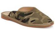 NWOT Lucky Brand Arvy Leather Slip-on Mules Camo Size 7.5 Shoes