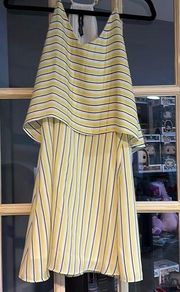 Design Lab yellow and blue striped dress​