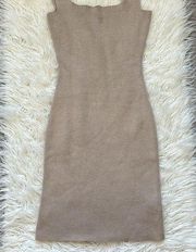 12thTribe Knit Sweater Tank Dress in Mocha