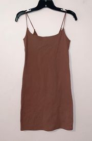 Soft A&F Collection Brown Ribbed Bodycon Mini Dress Size M