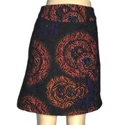 Desigual Skirt Women 2 Black Red Geometric Colorines A-Line Artsy Art to Wear