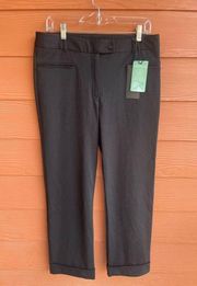 Betabrand Cool Jade 2.0 Cropped Black Ponte Pants Womens Large