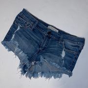 Abercrombie & Fitch  DISTRESSED JEAN SHORTS size 6 W28 ⭐️