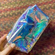 IRIDESCENT MAKE UP BAG ZIPPER STORAGE POUCH